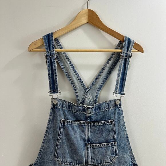 We the Free People Ziggy Denim Shortalls Short Overalls Size Large - Picture 7 of 10
